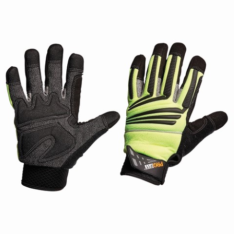 PROCHOICE HI-VIS YELLOW CUT 5 MECHANICS GLOVE 3XL 